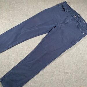Banana Republic Traveler Pants Mens 35x30 Navy Blue Slim Fit Chino Stretch 10304
